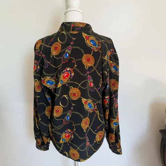 Vintage Marlis Silky Women's Shirt – 1980s-90s - Picture 5 of 13